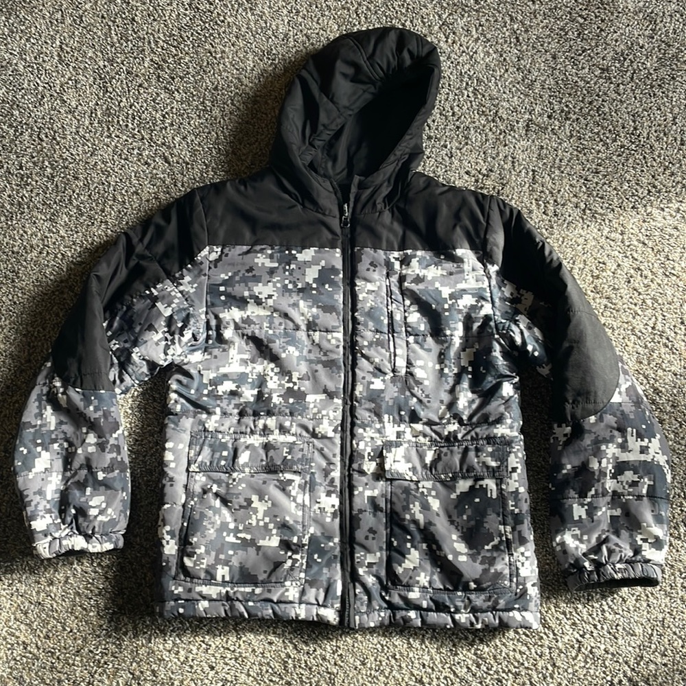 Reversible boys winter coat